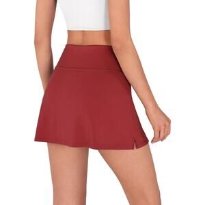 Ododos Skorts Red Women's S Athletic Tennis Built In Shorts Golf Sportswear Gym